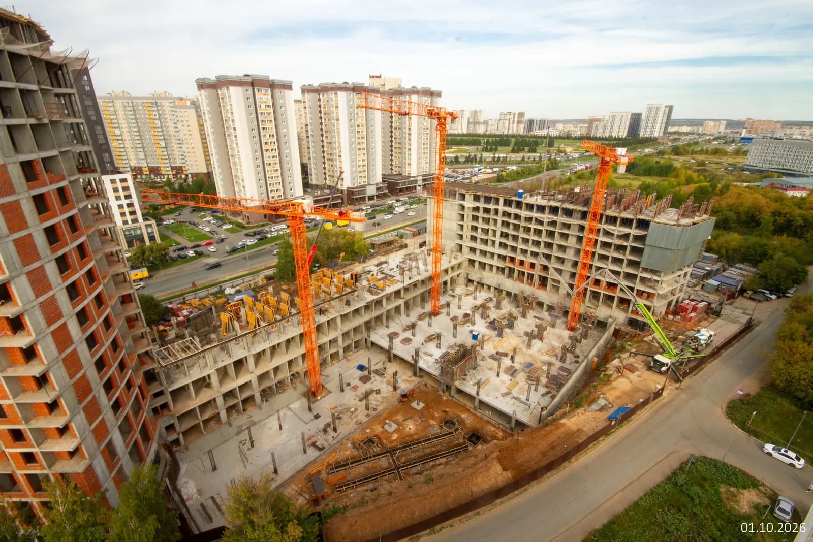 Малевич: ход строительства, октябрь 2026